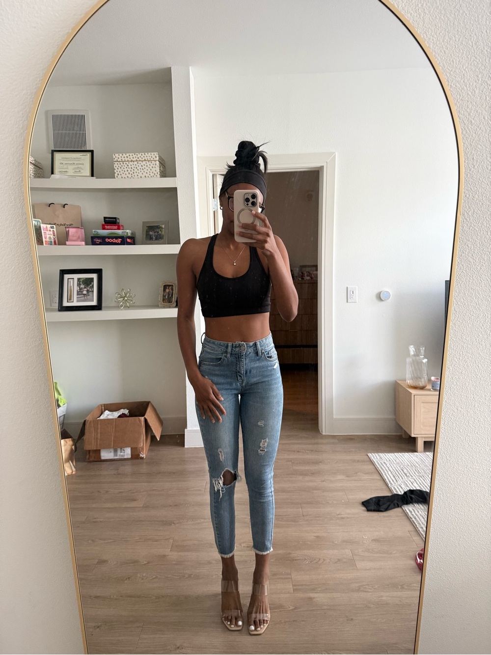 eunina Light Blue Ripped Skinny Jeans